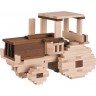 Jeu de construction en bois - Couleurs naturelles