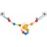 Chaine de poussette avec hochet amovible en bois - Eveil coloré