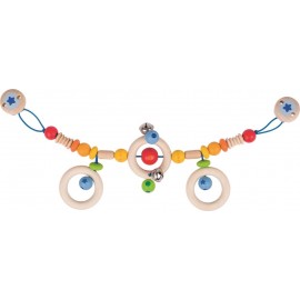 Décoration de poussette en bois - Eveil coloré