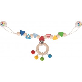 Chaine d'éveil décorative en bois - Couleurs en fête
