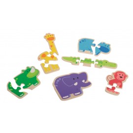 Puzzle en bois - Animaux de la savane