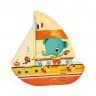 Coffret 4 puzzles en bois pour enfant - Vacances 3D