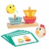 Jeu à empiler et visser en bois - Jolies poulettes