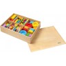 Maxi coffret construction en bois - Arc-en-ciel