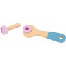 Boîte à outils en bois tendance scandinave pour enfant couleurs pastel