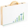 Boîte à outils en bois tendance scandinave pour enfant couleurs pastel