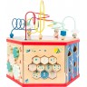 Cube d'activités hexagonal en bois pour bébé
