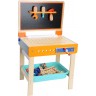 Établi de bricolage en bois avec table à dessin pour enfant