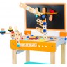 Établi de bricolage en bois avec table à dessin pour enfant