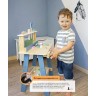 Établi en bois pour enfant couleurs pastel