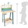 Établi en bois pour enfant couleurs pastel