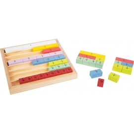 Jeu éducatif - Jeu de fractions en bois