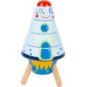 Jouet à empiler en bois pour bébé - Navette spatiale