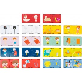 Puzzle éducatif en bois - J'apprends les contraires