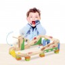 Circuit à billes en bois pour enfant - Accélérateur