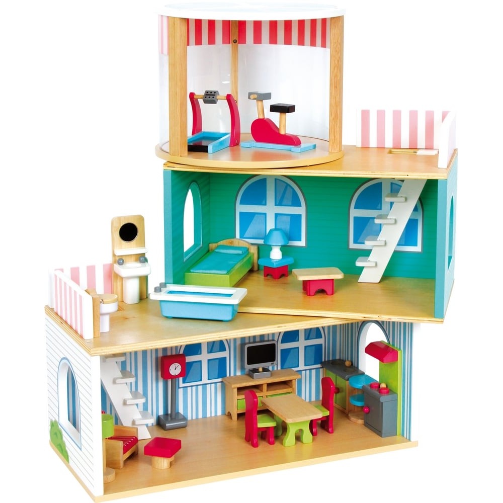Maison de poupée en bois - Loft modulable