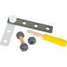 Kit de construction en bois couleurs gris-jaune