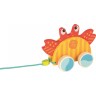 Crabe dansant à tirer en bois pour bébé