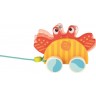 Crabe dansant à tirer en bois pour bébé