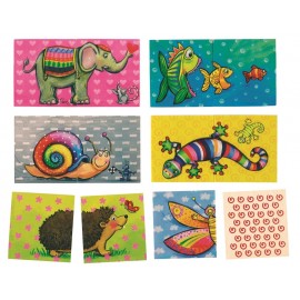 Puzzle et jeu de mémoire en bois les animaux extraordinaires