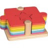 Puzzle en bois géométrique empilable