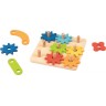 Jeu d'agencement en bois - Formes, couleurs et engrenages