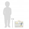 Boîte à outils en bois tendance scandinave pour enfant couleurs gris-jaune