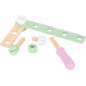 Kit de construction en bois couleurs pastel