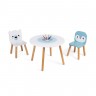 Table et 2 chaises en bois pour enfant - Banquise