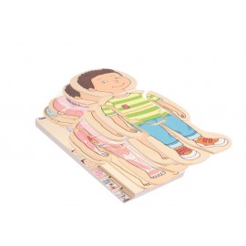 Puzzle éducatif 29 pièces en bois pour enfant - À la découverte du corps humain