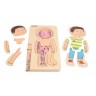 Puzzle éducatif 29 pièces en bois pour enfant - À la découverte du corps humain