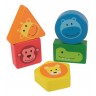 Jeu à empiler en bois - animaux rigolos