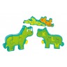 Puzzle 26 pièces en bois pour enfant - Animaux alphabétiques