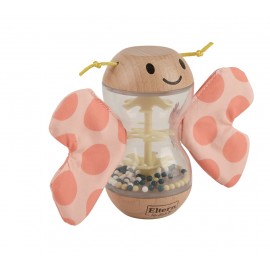 Hochet en bois - Papillon sous la pluie