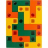 Puzzle Tetris géométrique coloré en bois