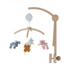 Mobile en bois pour bébé - Doudous tout doux