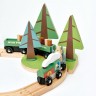 Circuit de Train en Bois pour Enfant - En Forêt
