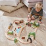 Circuit de Train en Bois pour Enfant - En Forêt