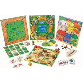 Ma première boîte de jeux de société en bois et carton pour enfant - A la campagne