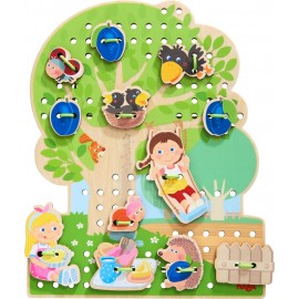 Jeu de laçage en bois pour enfant - Dans mon jardin