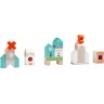 Blocs de construction en bois pour enfant - Miaou et Ouaf