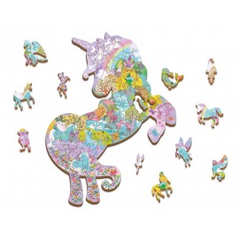 Puzzle 48 pièces en bois pour enfant - Licorne