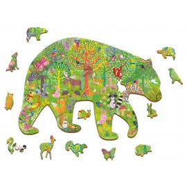 Puzzle 48 pièces en bois pour enfant - Ours