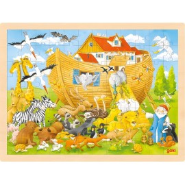 Puzzle 96 pièces en bois pour enfant - Arche de Noé