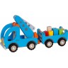 Camion plateau grue en bois pour enfant