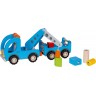 Camion plateau grue en bois pour enfant