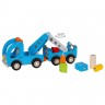Camion plateau grue en bois pour enfant