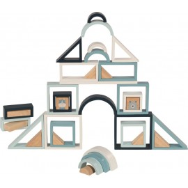 Jeu de construction en bois pour enfant - Douceur hivernale