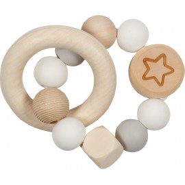 Hochet flexible en bois pour bébé - Étoile filante