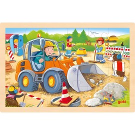 Puzzle 24 pièces en bois pour enfant - Ah le chantier !